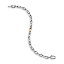 Load image into Gallery viewer, DY Madison Chain Bracelet in Sterling Silver with 18K Yellow Gold, 6mm