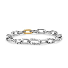 Load image into Gallery viewer, DY Madison Chain Bracelet in Sterling Silver with 18K Yellow Gold, 8.5mm