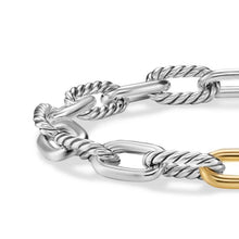 Load image into Gallery viewer, DY Madison Chain Bracelet in Sterling Silver with 18K Yellow Gold, 8.5mm