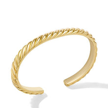 Load image into Gallery viewer, Sculpted Cable Cuff Bracelet in 18K Yellow Gold, 7mm