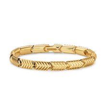 Load image into Gallery viewer, Chevron Link Bracelet in 18K Yellow Gold, 7.6mm