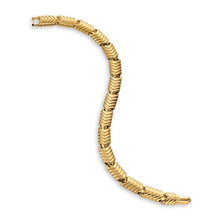 Load image into Gallery viewer, Chevron Link Bracelet in 18K Yellow Gold, 7.6mm