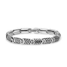 Load image into Gallery viewer, Chevron Link Bracelet in Sterling Silver, 7.6mm