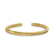 Load image into Gallery viewer, Cable Cuff Bracelet in 18K Yellow Gold, 6mm
