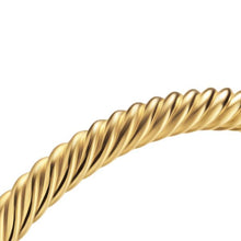 Load image into Gallery viewer, Cable Cuff Bracelet in 18K Yellow Gold, 6mm