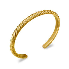 Load image into Gallery viewer, Sculpted Cable Cuff Bracelet in 18K Yellow Gold, 5.5mm