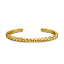 Load image into Gallery viewer, Sculpted Cable Cuff Bracelet in 18K Yellow Gold, 5.5mm