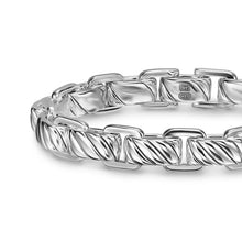 Load image into Gallery viewer, Sculpted Cable Link Bracelet in Sterling Silver, 12mm