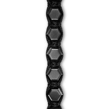 Load image into Gallery viewer, Faceted Woven Bracelet in Black Titanium with Black Nylon and Black Onyx, 8mm