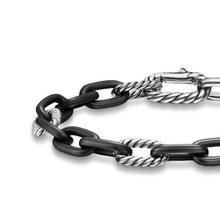 Load image into Gallery viewer, DY Madison Chain Bracelet in Black Titanium with Sterling Silver, 8.5mm