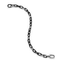 Load image into Gallery viewer, DY Madison Chain Bracelet in Black Titanium with Sterling Silver, 6mm