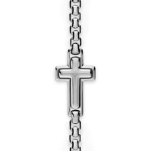 Load image into Gallery viewer, Cross Station Bracelet in Sterling Silver, 3.6mm