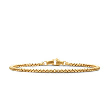 Load image into Gallery viewer, Box Chain Bracelet in 18K Yellow Gold, 2.7mm