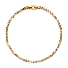 Load image into Gallery viewer, Box Chain Bracelet in 18K Yellow Gold, 2.7mm