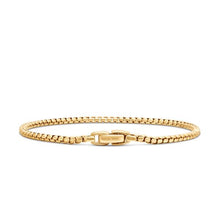 Load image into Gallery viewer, Box Chain Bracelet in 18K Yellow Gold, 2.7mm