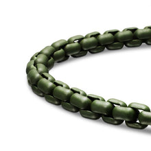 Load image into Gallery viewer, Box Chain Bracelet in Sterling Silver with Green Stainless Steel, 5mm