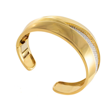 Load image into Gallery viewer, Royal Collection Diamond Crossover Cuff Bracelet