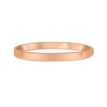 Load image into Gallery viewer, Royal Collection 14K Rose Gold Pave Diamond Halfway Bangle Bracelet