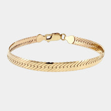 Load image into Gallery viewer, Royal Estate Classic Yellow Gold Herringbone Chain Bracelet