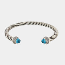 Load image into Gallery viewer, Royal Estate David Yurman Blue Topaz & Diamond Cable Bracelet