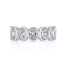 Load image into Gallery viewer, Royal Collection Platinum 3.52 CTW 7-Stone Oval Cut Diamond Bezel Set Band