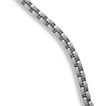 Load image into Gallery viewer, Box Chain Necklace in Grey Titanium, 2.7mm