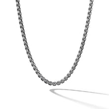 Load image into Gallery viewer, Box Chain Necklace in Darkened Stainless Steel, 4mm