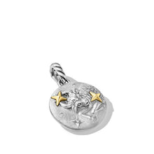 Load image into Gallery viewer, Taurus Amulet in Sterling Silver with 18K Yellow Gold and Diamonds, 19mm