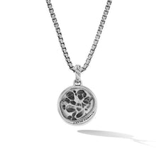 Load image into Gallery viewer, Gemini Amulet in Sterling Silver with 18K Yellow Gold and Diamonds, 19mm
