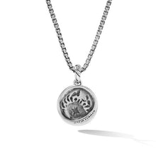 Load image into Gallery viewer, Cancer Amulet in Sterling Silver with 18K Yellow Gold and Diamonds, 19mm