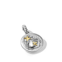 Load image into Gallery viewer, Cancer Amulet in Sterling Silver with 18K Yellow Gold and Diamonds, 19mm