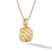 Load image into Gallery viewer, Sculpted Cable Square Locket in 18K Yellow Gold, 22.5mm