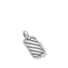 Load image into Gallery viewer, Petite Sculpted Cable Tag in Sterling Silver, 24mm