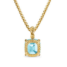 Load image into Gallery viewer, Marbella Pendant in 18K Yellow Gold with Sky Blue Topaz, 12mm