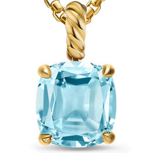 Load image into Gallery viewer, Marbella Pendant in 18K Yellow Gold with Sky Blue Topaz, 12mm