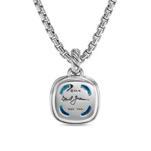 Load image into Gallery viewer, Albion Pendant in Sterling Silver with 18K Yellow Gold and Blue Topaz, 11mm