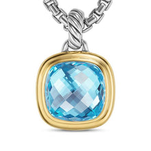 Load image into Gallery viewer, Albion Pendant in Sterling Silver with 18K Yellow Gold and Blue Topaz, 11mm