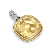 Load image into Gallery viewer, Albion Pendant in Sterling Silver with 18K Yellow Gold and Champagne Citrine, 11mm