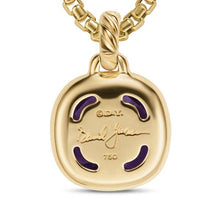 Load image into Gallery viewer, Albion Pendant in 18K Yellow Gold with Amethyst and Diamonds, 11mm