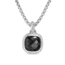 Load image into Gallery viewer, Albion Pendant in Sterling Silver with Black Onyx and Diamonds, 11mm