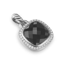 Load image into Gallery viewer, Albion Pendant in Sterling Silver with Black Onyx and Diamonds, 11mm