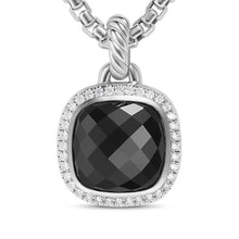 Load image into Gallery viewer, Albion Pendant in Sterling Silver with Black Onyx and Diamonds, 11mm