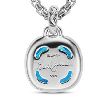Load image into Gallery viewer, Albion Pendant in Sterling Silver with Blue Topaz and Diamonds, 11mm