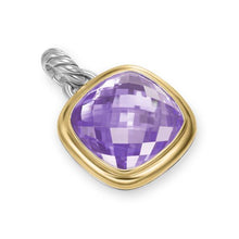 Load image into Gallery viewer, Albion Pendant in Sterling Silver with 18K Yellow Gold and Amethyst, 15mm