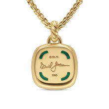 Load image into Gallery viewer, Albion Pendant in 18K Yellow Gold with Malachite and Diamonds, 15mm