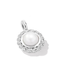 Load image into Gallery viewer, Pearl Classics Cable Halo Amulet in Sterling Silver with Diamonds, 18.8mm