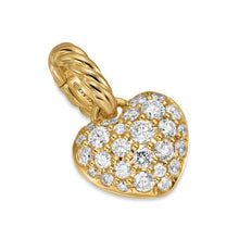 Load image into Gallery viewer, Petite Pave Heart Amulet in 18K Yellow Gold with Diamonds, 7.4mm