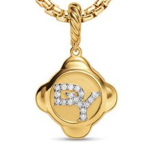 Load image into Gallery viewer, Cable Collectibles DY Logo Amulet in 18K Yellow Gold with Diamonds, 13.7mm