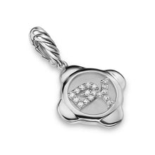 Load image into Gallery viewer, Cable Collectibles DY Logo Amulet in Sterling Silver with Diamonds, 13.7mm