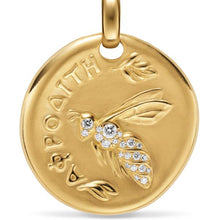 Load image into Gallery viewer, Aphrodite Medallion Amulet in 18K Yellow Gold with Diamonds, 28.3mm